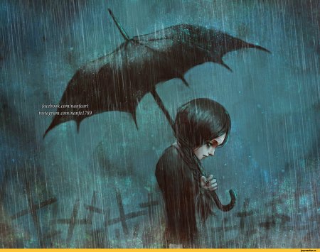 Жуткий ворон арт