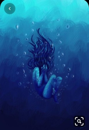 Тонущий человек под водой арт