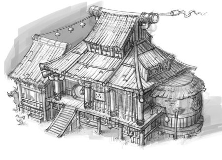 Средневековые постройки арт