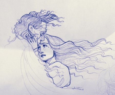 Арт карандашом Багровый пик