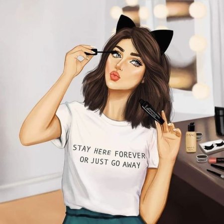 Нарисованная девушек Sarra Art