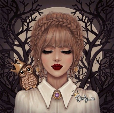 Красивые модные девушки арт