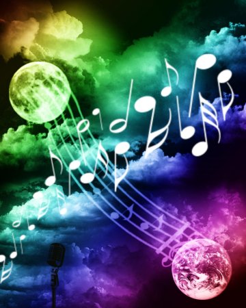 Музыкальные Ноты арт