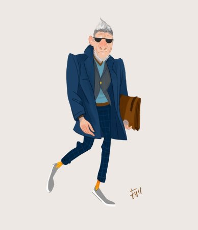 Современный дед иллюстрация