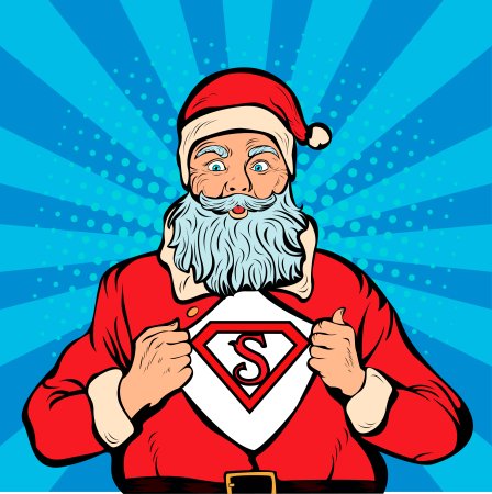 Санта Клаус поп арт