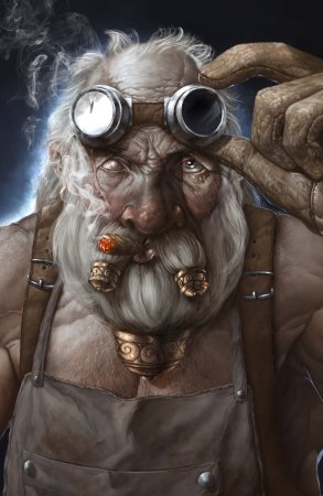 Гном механик арт DND