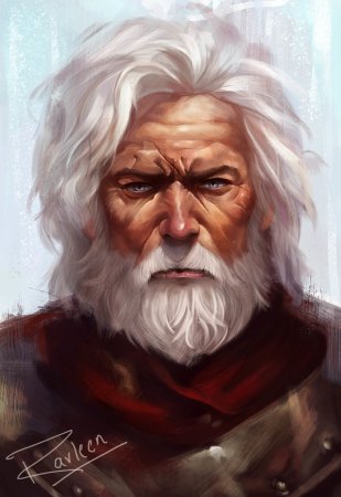 Арт ДНД персонаж Жрец старик