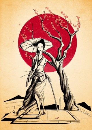 Иллюстрации в японском стиле