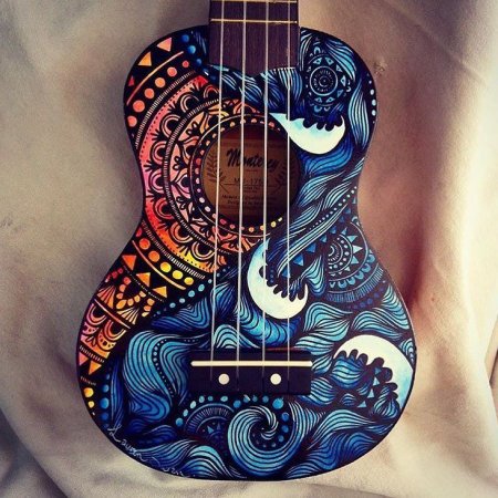 Расписанная гитара