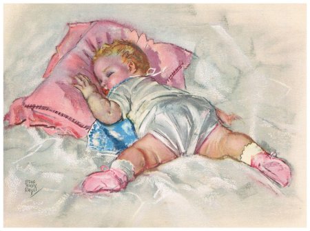 Новорожденный акварель