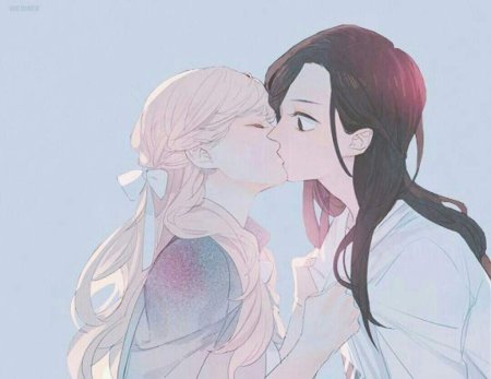 Tamen de Gushi аниме поцелуй