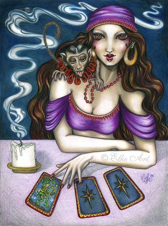 Гадалка с картами Таро