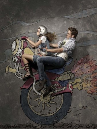 Девушка в брызгах краски