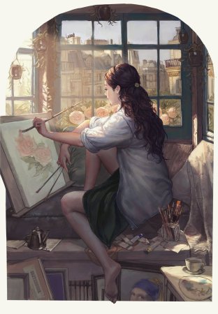 Девушка художник