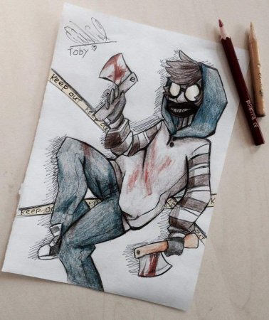 Аниме крипипаста Джефф убийца срисовка