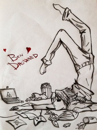 Скетчи крипипаста смеющийся Джек