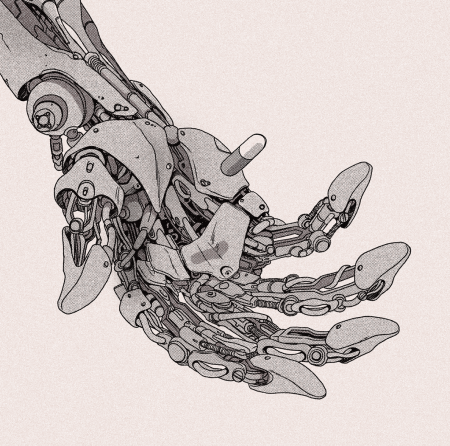 Механическая рука арт