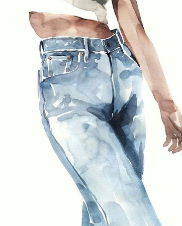 Одежда акварелью