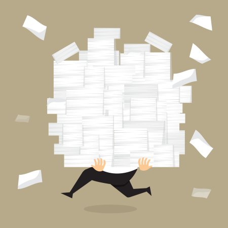 Много документов арт