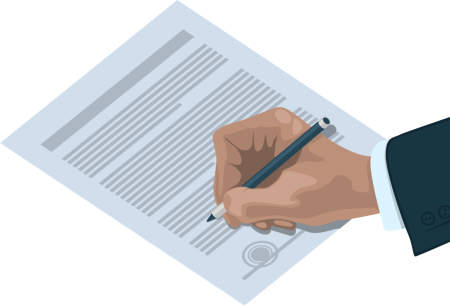 Договор на прозрачном фоне