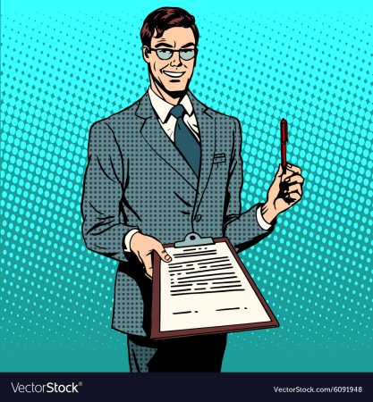 Предприниматель в мультяшном стиле