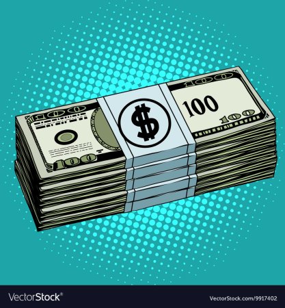 Арт пачка денег долларов