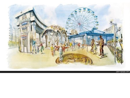 Цветной бульвар в Тюмени в живописи