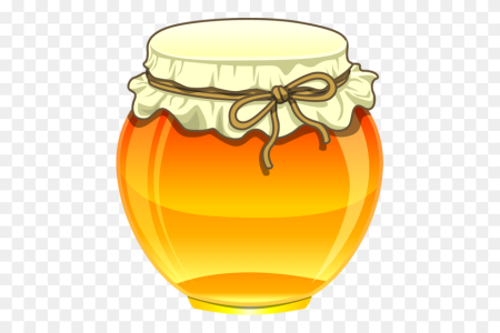 Бочонок меда на прозрачном фоне