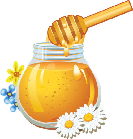 Бочонок меда на прозрачном фоне