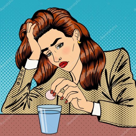 Девушка стресс поп арт