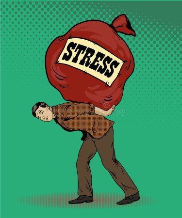 Девушка стресс поп арт