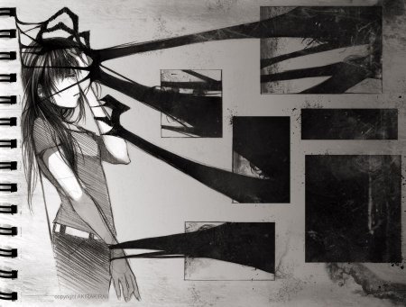 Стресс аниме чб