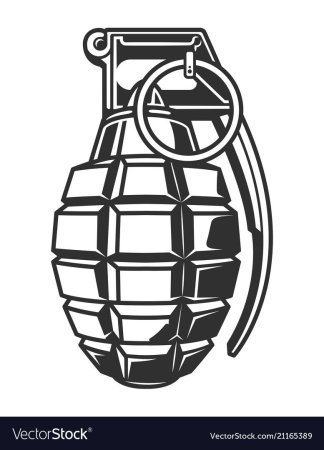 Татуировка граната эскиз