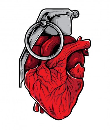 Сердце в виде гранаты