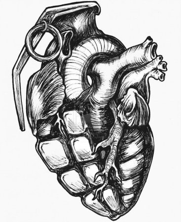 Тату сердце