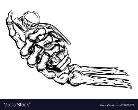 Рука скелета с пистолетом