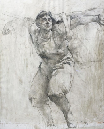 Николай Блохин портреты углем