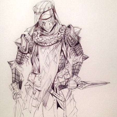Рыцарь скетч арт