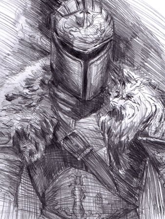 Дарк соулс рыцарь эскиз