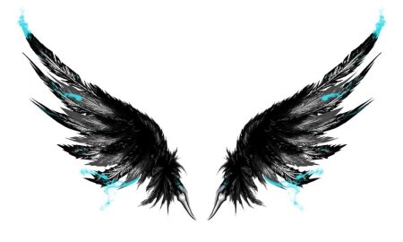 Крылья арт на белом фоне