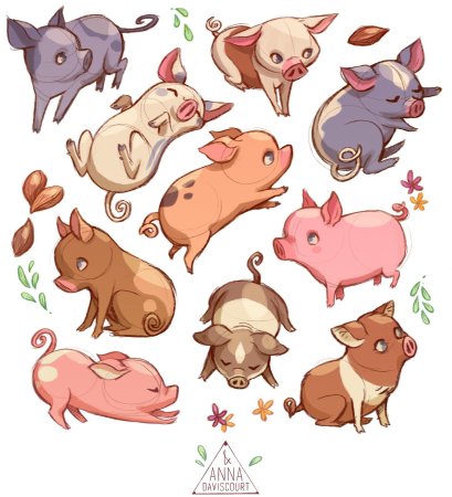 Стилизованная свинья