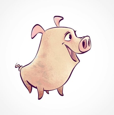 Кабанчик нарисованный