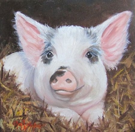 Поросенок живопись