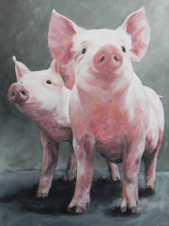 Поросенок живопись