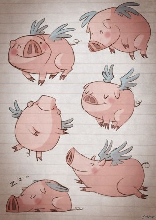 Скетчинг свинья