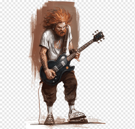 Рокер с гитарой