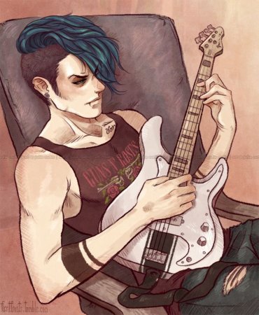 Парень рокер арт