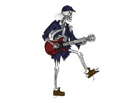 Скелет гитарист