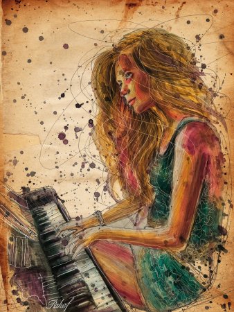 Сирийская художница Рахаф ДК албаб (rahaf dk Albab)