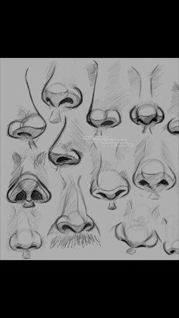 Стилистики рисования носа